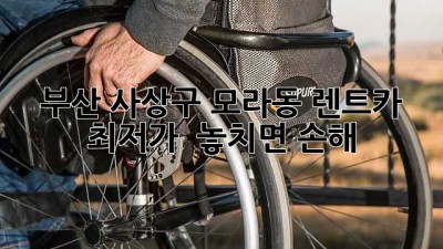 부산 사상구 모라동 렌트카 최저가? 🚗💨 놓치면 손해!