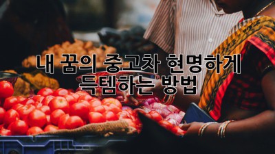 내 꿈의 중고차, 현명하게 득템하는 방법!
